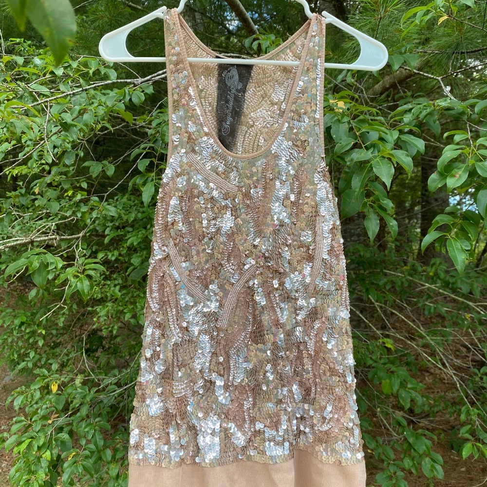 Rose Gold Sequin Tank